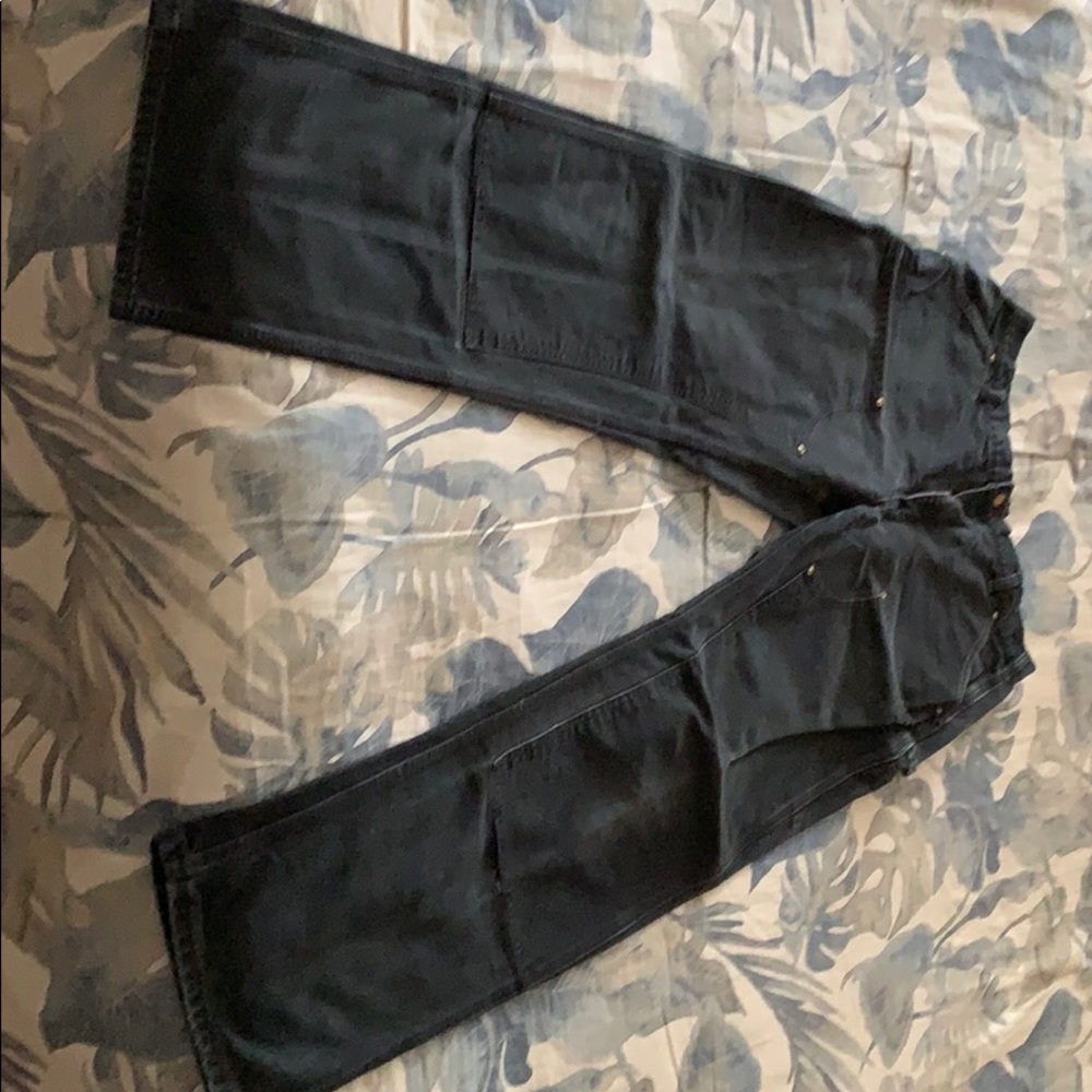 Black Carhartt double knee work jeans